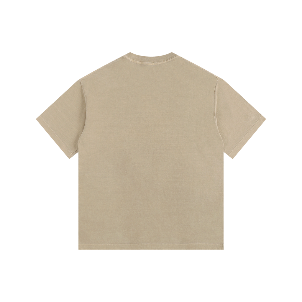 Vintage Washed Oversized Cotton T-Shirt - Blank back