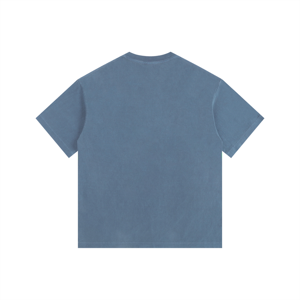 Vintage Washed Oversized Cotton T-Shirt - Blank back