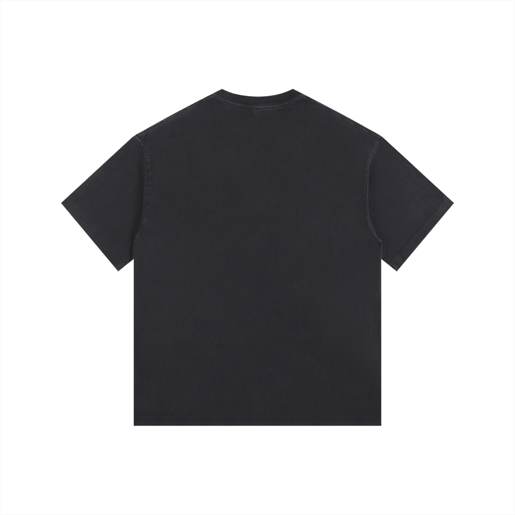 Vintage Washed Oversized Cotton T-Shirt - Blank back