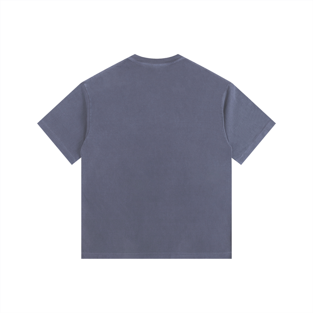 Vintage Washed Oversized Cotton T-Shirt - Blank back