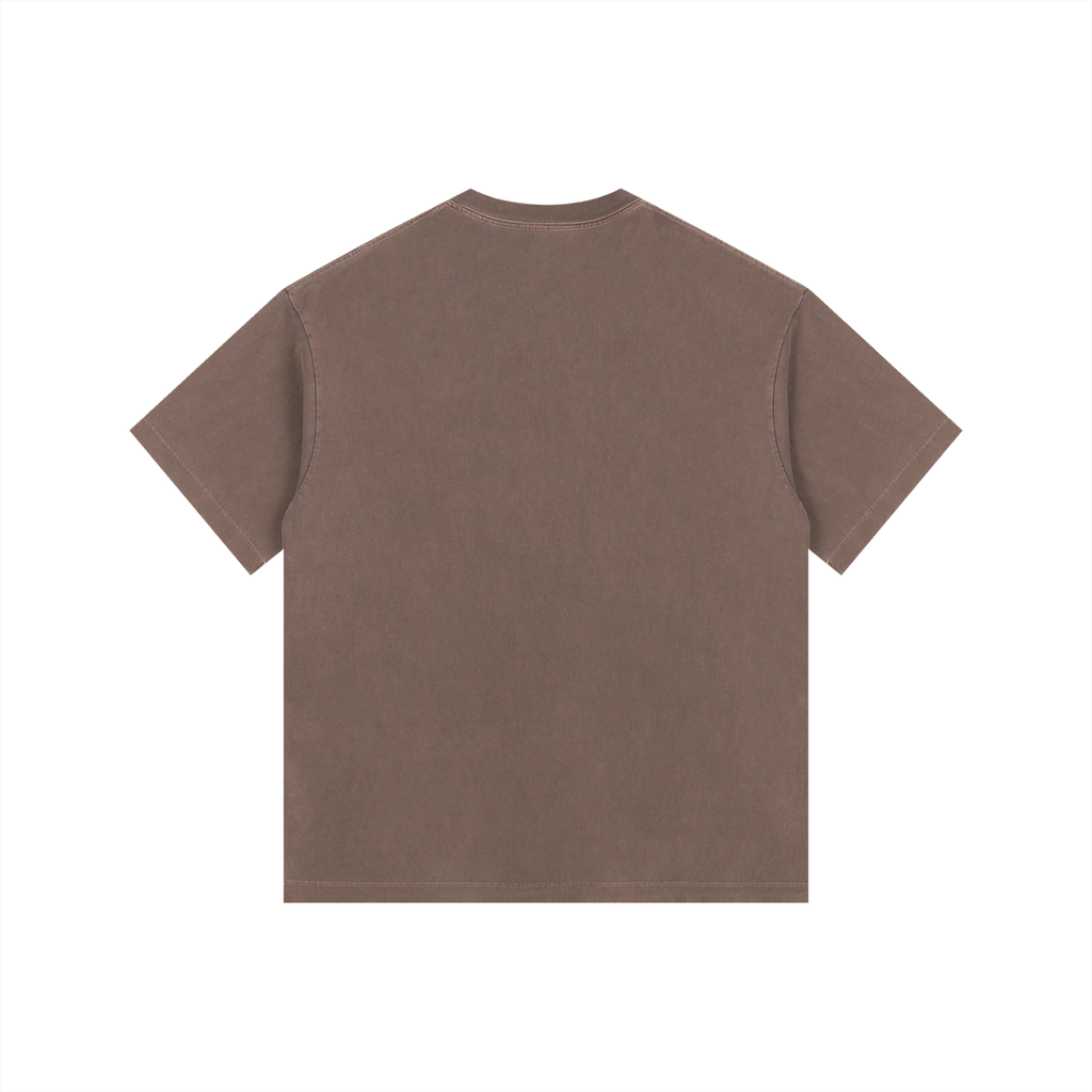 Vintage Washed Oversized Cotton T-Shirt - Blank back